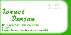 kornel damjan business card